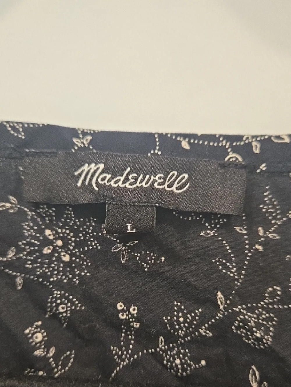 Madewell Black Floral Puff-Sleeve Blouse